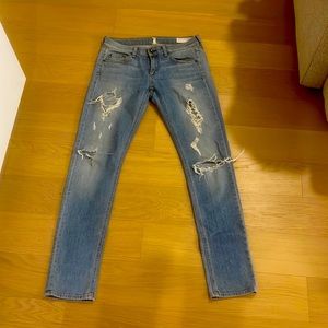 Rag & Bone straight leg ripped jeans